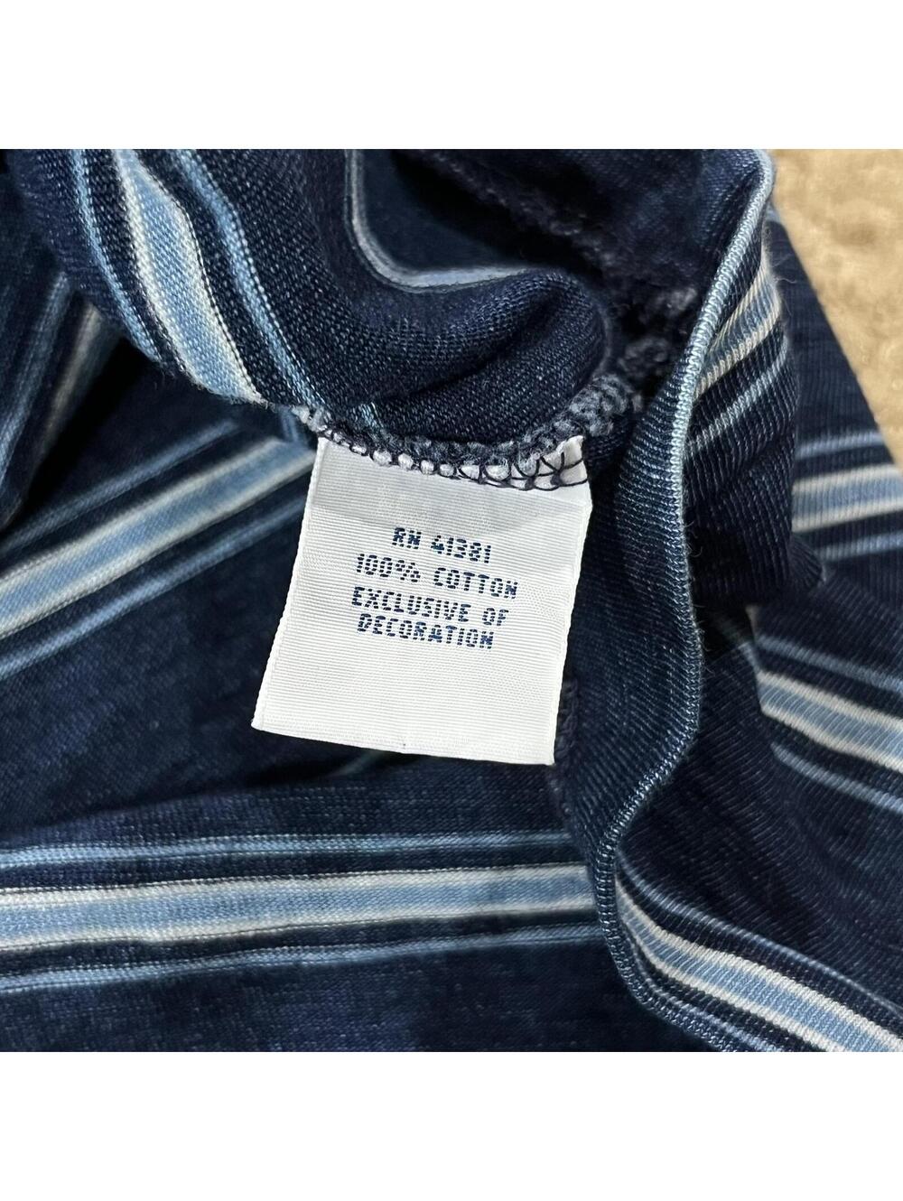 Polo Ralph Lauren Mens Blue Striped Pocket T Shirt Size XXL 2XL - Picture 4 of 6